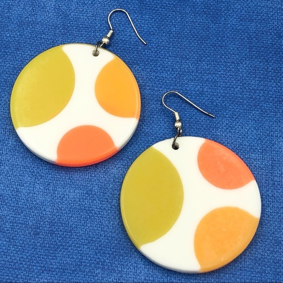 Fashion Jewelry Jewelry - 🍀 Orange Yellow Polka Dot Earrings